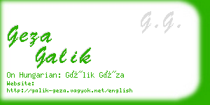 geza galik business card